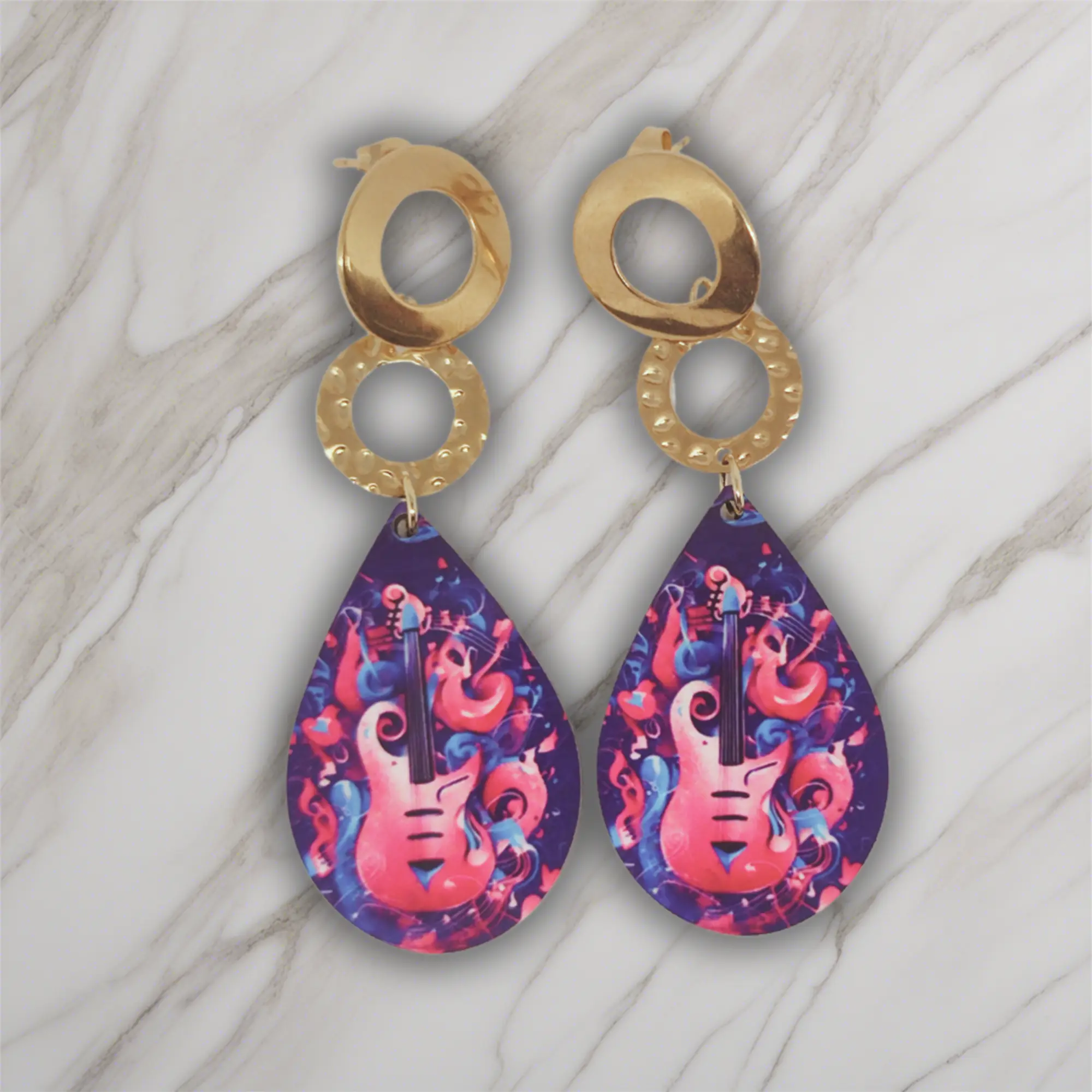 pendientes originales Love music 01