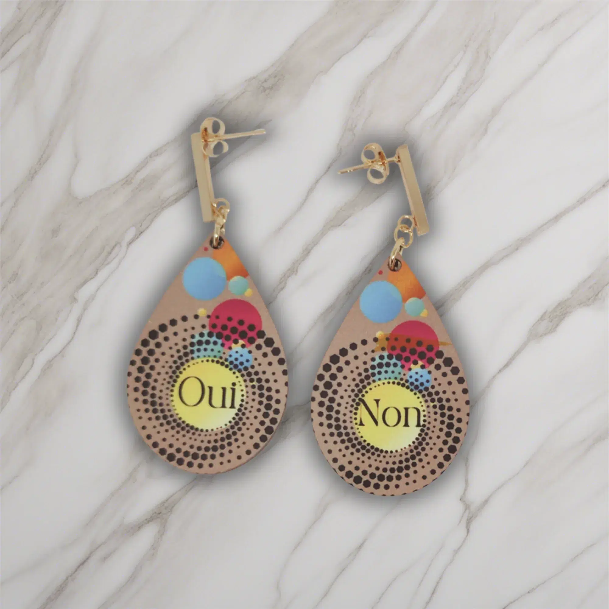 pendientes originales Oui-non 01-2
