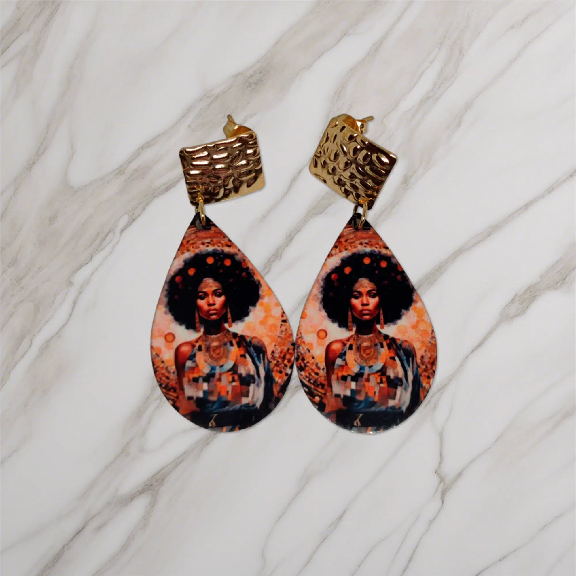 pendientes originales African woman 01 3