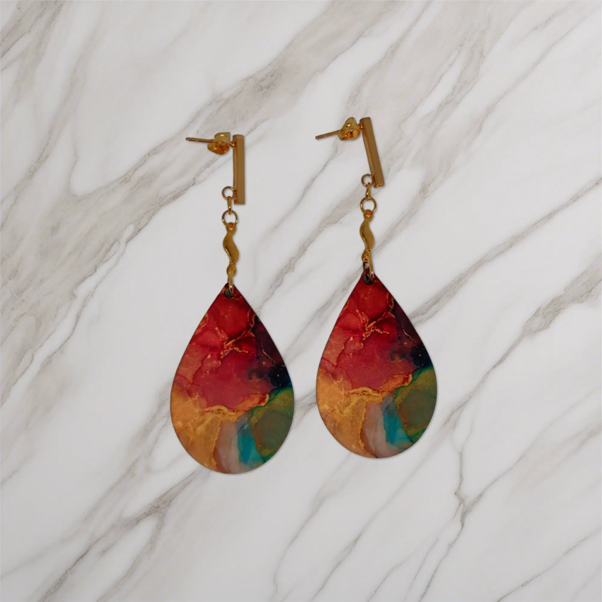 pendientes originales Marbre couleurs 02