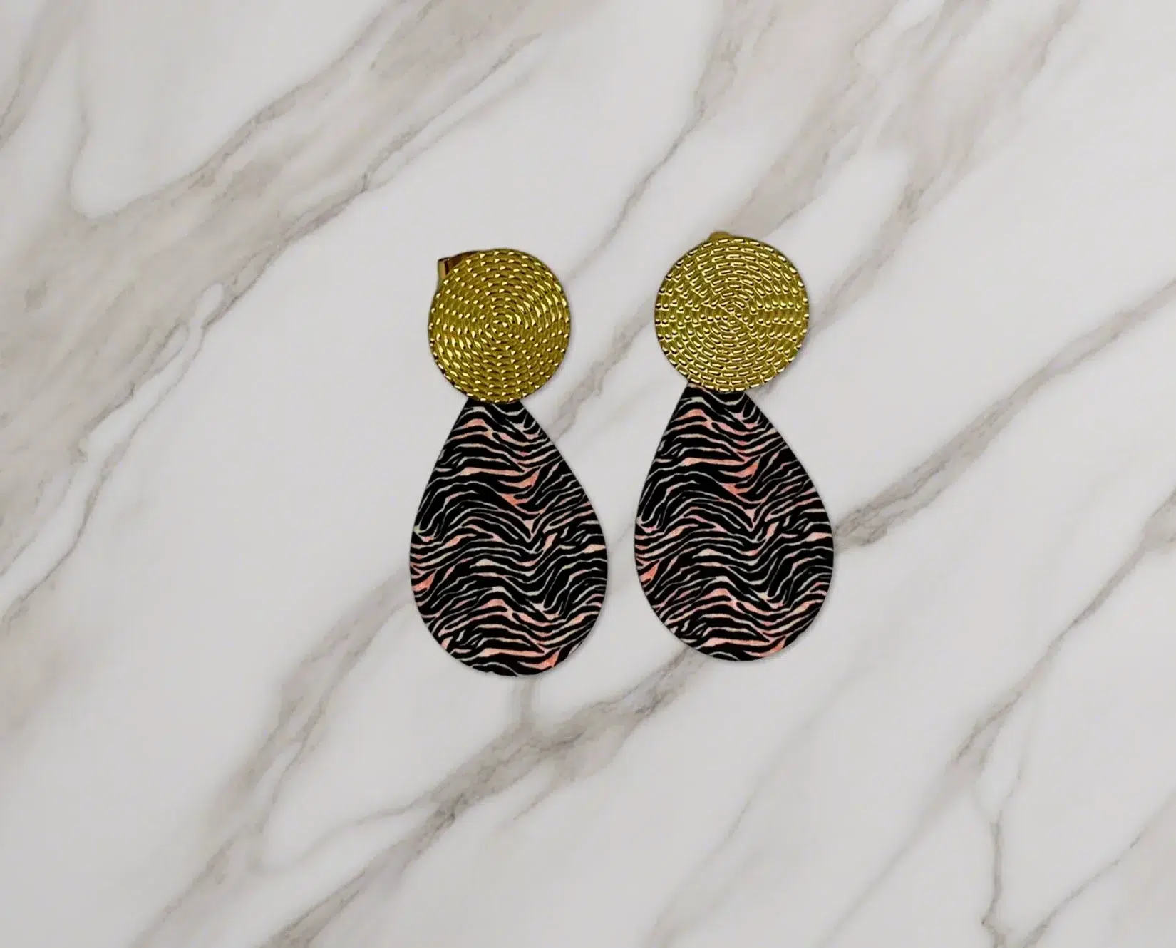 pendientes originales Animal print byn 04
