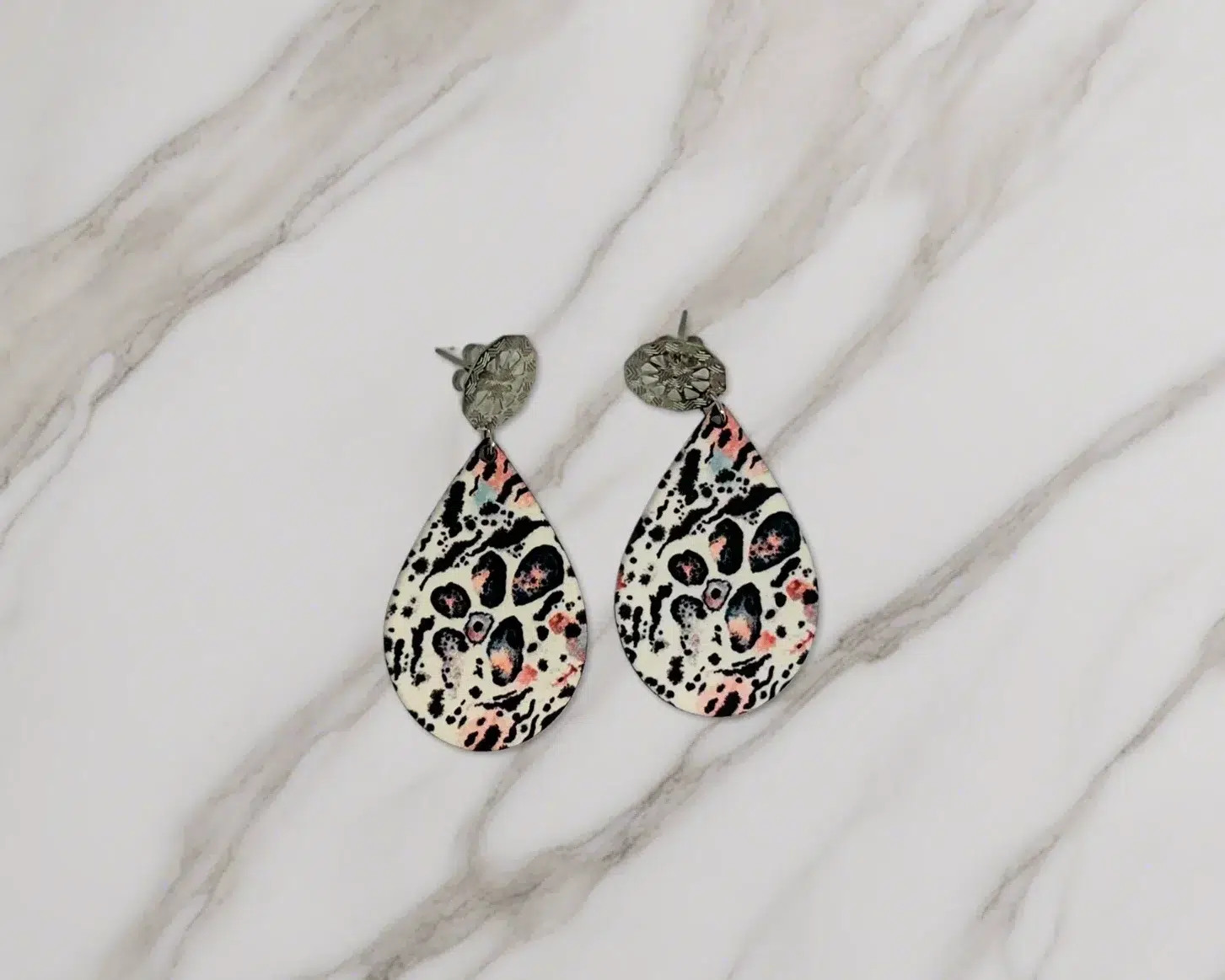 pendientes originales Animal print byn 05