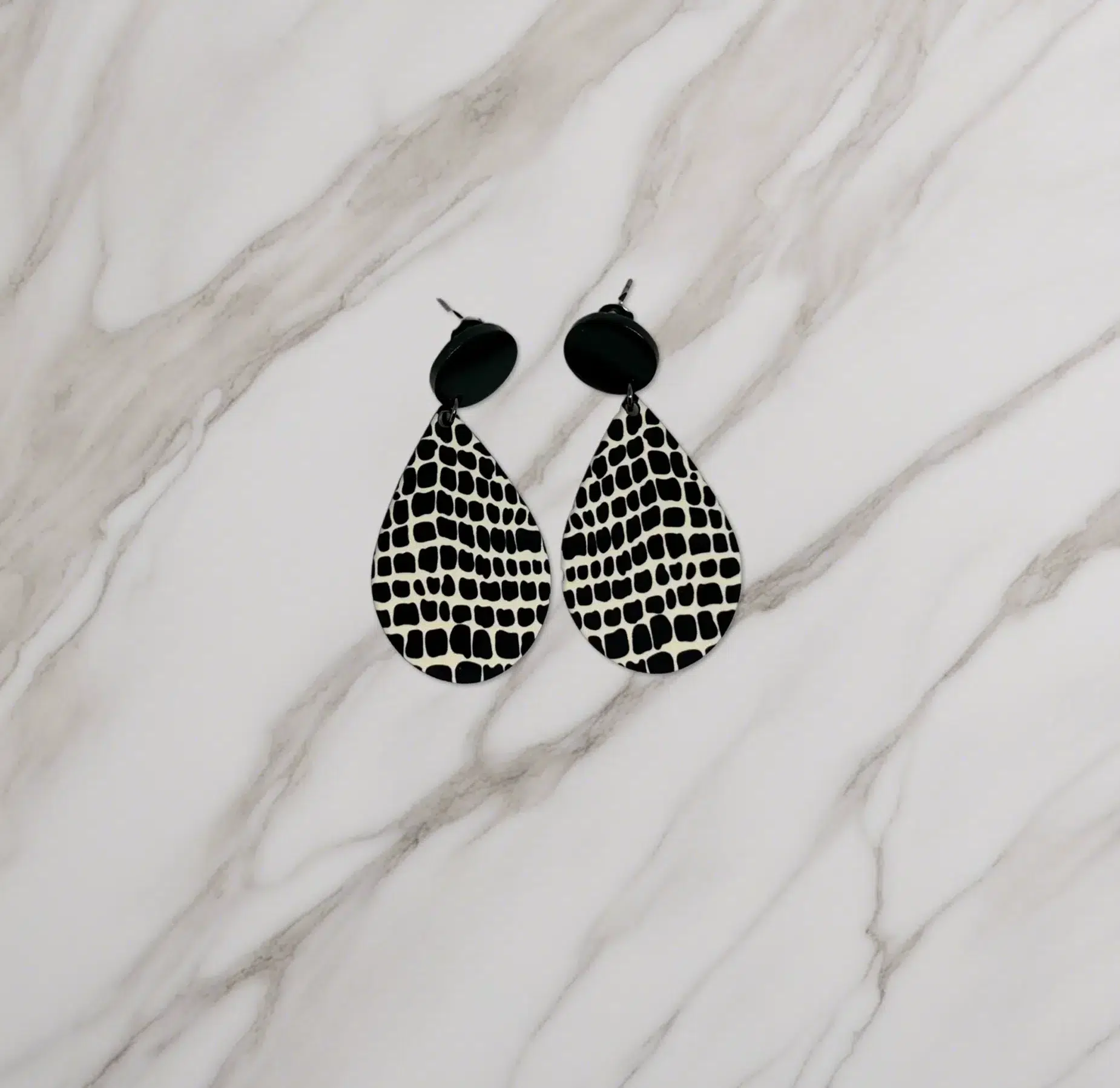 pendientes originales Animal print byn 06