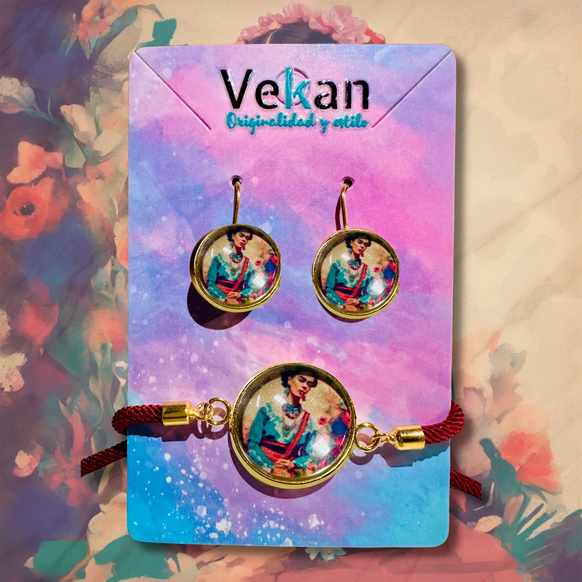 conjuntos originales Pendiente y pulsera Frida